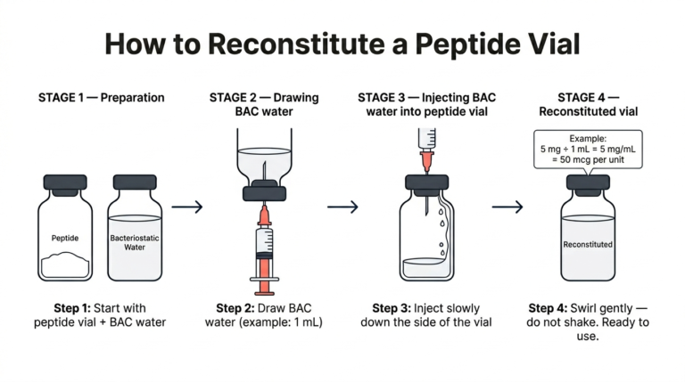 peptide reconstitution bac water mixing diagram 1